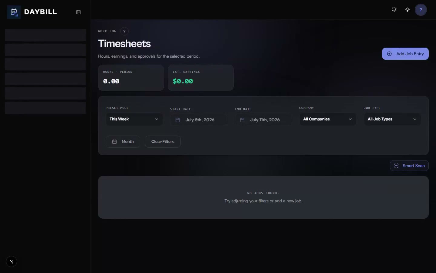 Daybill timesheet approval record ready for review